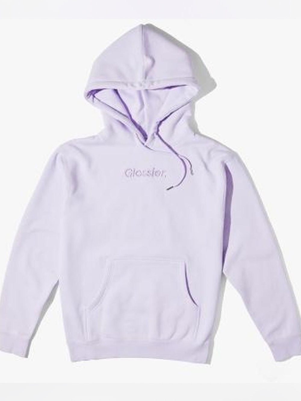 Glossier Embroidered Lavender Hoodie